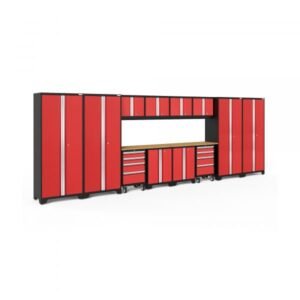 NewAge 50616 Bold Series Red 14-Pc. Steel Garage Cabinet Set