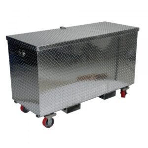 Vestil APTS-3060-CF 30x60 Aluminum Tool Box w/ Casters & Fork Pockets (Silver)