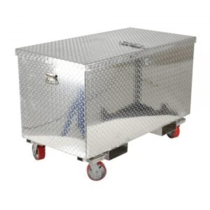 Vestil APTS-2460-CF 24x60 Aluminum Tool Box w/ Casters & Fork Pockets (Silver)
