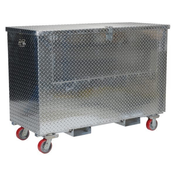 Vestil APTS-3660-CF-FD 36x60 Aluminum Tool Box w/ Casters, Fork Pockets & Front Door