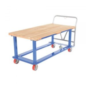 Vestil WHPT-3060-WT Wood Top Work-Height Platform Truck (2000lb Capacity, 30in. x 60in.)
