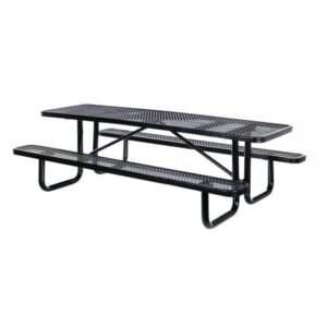 Vestil PT-MX-3072-BK Rectangular Picnic Table 6ft. Black 30.375in. H