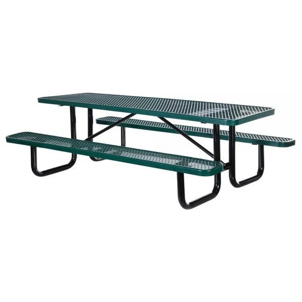 Vestil PT-MX-3072-GN Rectangular Picnic Table 6ft. Green 30.375in. H