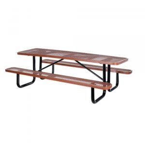 Vestil PT-MX-3072-BN Rectangular Picnic Table 6ft. Brown 30.375in. H