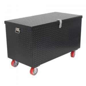 Vestil STTB-3060-C 30x60 Steel Treadplate Tool Box w/ Casters (Black)