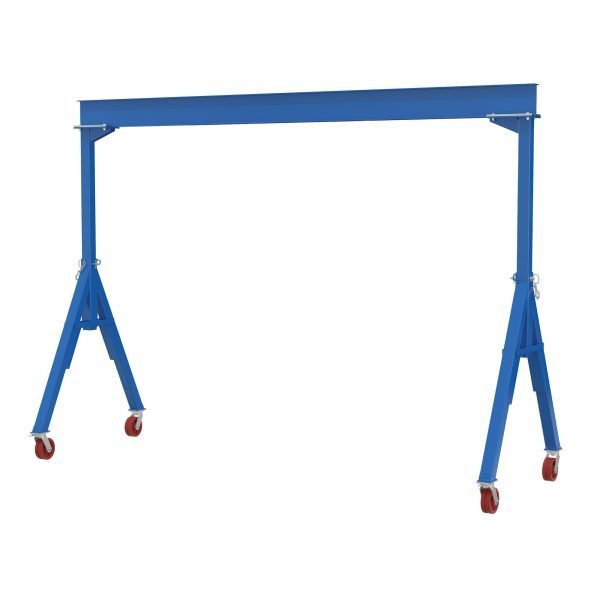 Vestil FHS-8-10-VG Fixed Steel Gantry Crane (8000lb, 10ft Beam, V-Groove Casters)