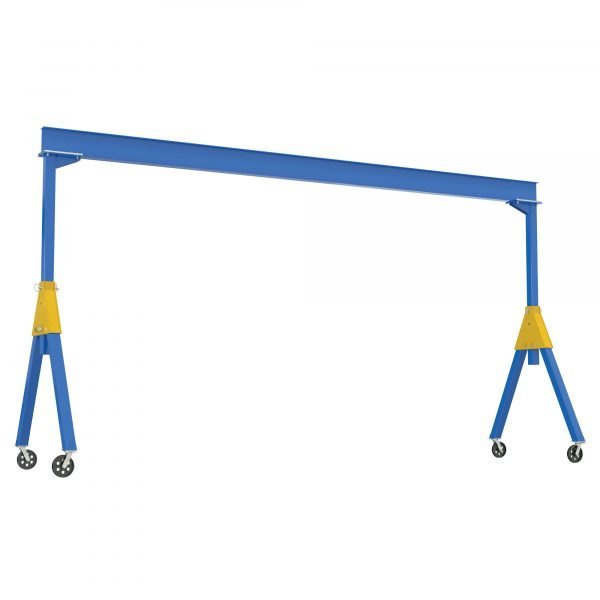 Vestil FHSN-4-10-VG Knockdown Gantry Crane (4000lb Capacity, 10ft I-Beam, V-Groove Casters)