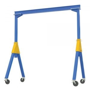 Vestil FHSN-4-20-TLC Knockdown Gantry Crane (4000lb Capacity, 20ft I-Beam, Total Lock Casters)