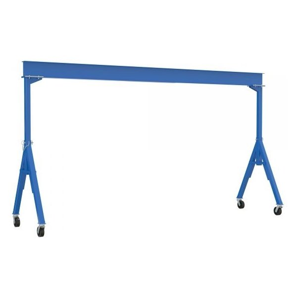 Vestil FHS-6-10-TLC Fixed Steel Gantry Crane (6000lb, 10ft Beam, Total Lock Casters)