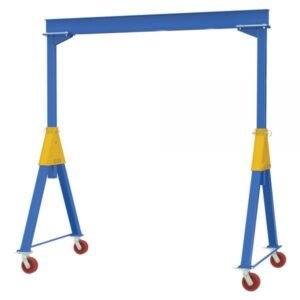 Vestil FHSN-6-10-VG Knockdown Gantry Crane (6000lb Capacity, 10ft I-Beam, V-Groove Casters)