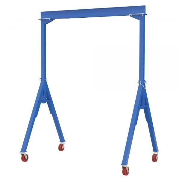 Vestil AHS-8-15-10-VG Adjustable Steel Gantry Crane (8000lb, 15ft Beam, V-Groove Casters)