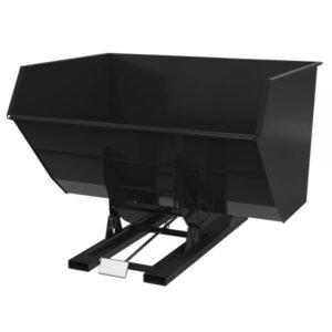 Vestil D-500-HD-BLK-SG Heavy Duty Self-Dumping Hopper (6000lb, 5 cu. yd., Black)