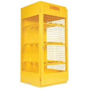 Vestil CYL-H-8 8-Cylinder Horizontal Cabinet (Yellow, 68.25in High)