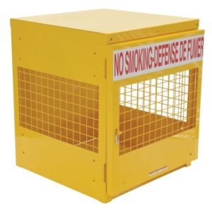 Vestil CYL-LP-4-CA 4-Cylinder Canadian Storage Cabinet (LP Gas, Yellow)