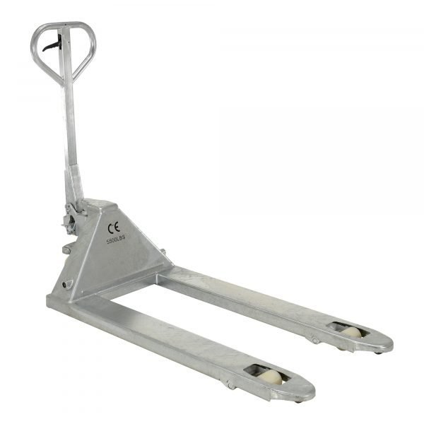Vestil PM5-2748-S-G Galvanized Steel Pallet Truck (5500 lb, 27 x 48)