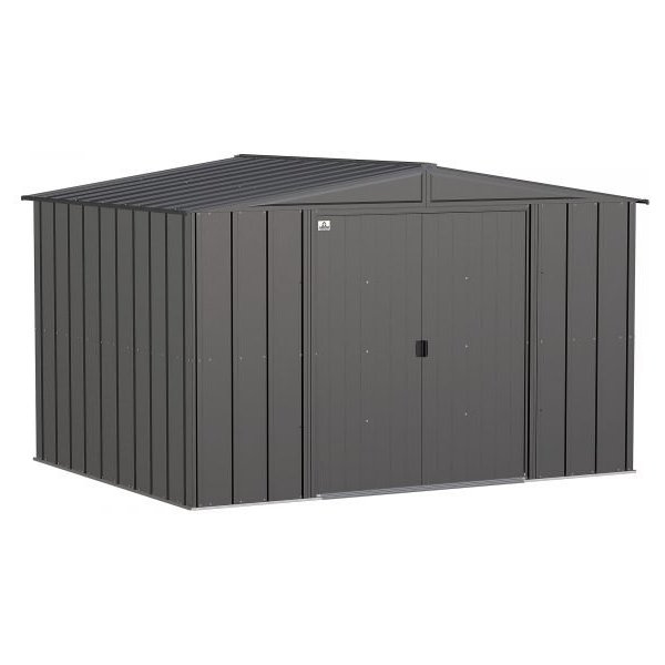Arrow Classic Steel Shed CLG108CC 10x8ft Galvanized Steel (Charcoal)