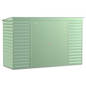 Arrow Select Steel Shed SCP104SG 10x4ft Galvanized Steel (Sage Green)
