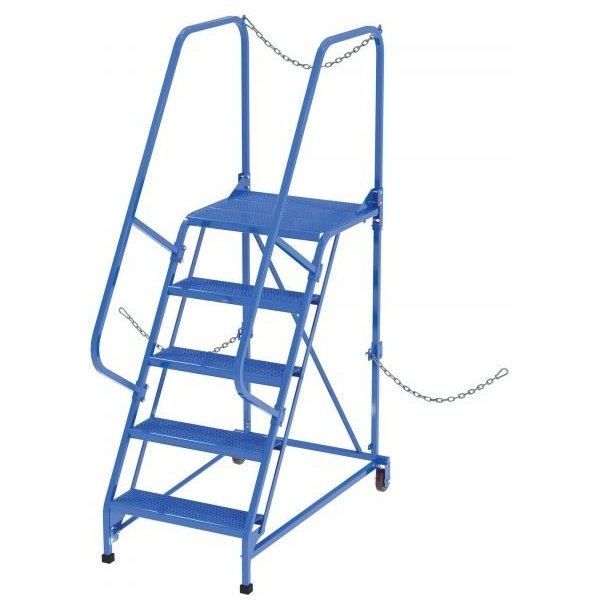 Vestil LAD-STAL-5-P Perforated Semi Trailer Ladder (5-Step, 80in. High)