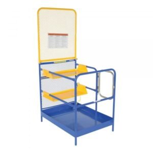 Vestil WP-3648-2SF-84B 1000 lb Forklift Work Platform w/ 2-Side Entry & Backguard (36in x 48in)