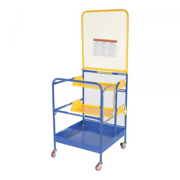 Vestil WP-3636-2SF-CA-84B 1000 lb Forklift Work Platform w/ 2-Side Entry, Casters & Backguard (36in x 36in) Vestil WP-3636-2SF-CA-84B 1000 lb Forklift Work Platform w/ 2-Side Entry, Casters & Backguard (36in x 36in) - Image 2
