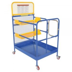 Vestil WP-3648-2SF-CA 1000 lb Forklift Work Platform w/ 2-Side Entry & Casters (36in x 48in)