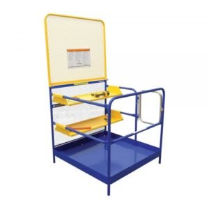 Vestil WP-4848-2SF-84B 1000 lb Forklift Work Platform w/ 2-Side Entry & Backguard (48in x 48in)