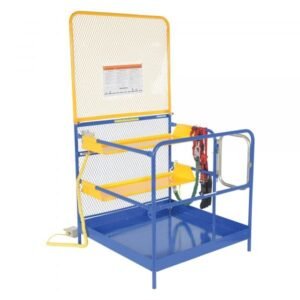 Vestil WP-4848-2SF-84B-FF 1000 lb Forklift Work Platform w/ 2-Side Entry, Full Frame & Backguard