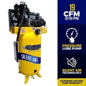 EMAX ES05V080I1 - Industrial Silent Air 1PH Vertical Compressor