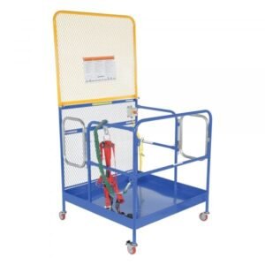 Vestil WP-4848-CA-84B-DD-FF 1000 lb Forklift Work Platform w/ Double Door, Backguard, Casters & Full Frame