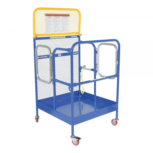 Vestil WP-3636-CA-DD 1000 lb Forklift Work Platform w/ Double Door (36in x 36in)