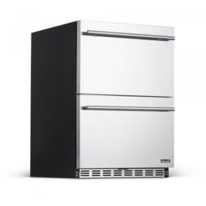 Newair AWR-1160DB Wine Fridge Dual Zone Compressor Stainless 33.25in H