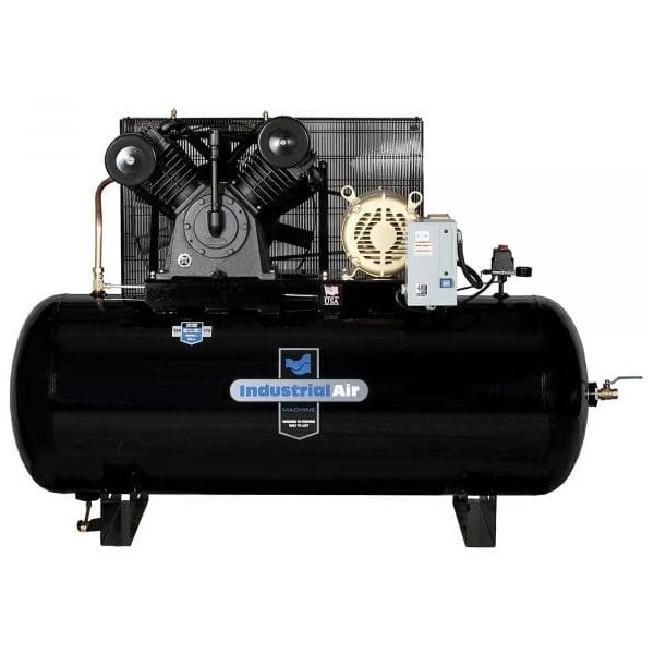 Industrial Air IH9969910 - 10 HP 120 Gal Horizontal Two-Stage Compressor 460V