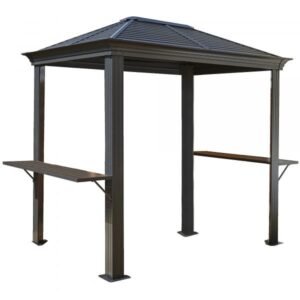 ShelterLogic Sojag 500-9162882 Mykonos 5x8ft Grill Gazebo, Aluminum, Gray