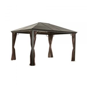 ShelterLogic Sojag 312-9153583 Sumatra 10x12ft Gazebo, Fabric Roof, Brown