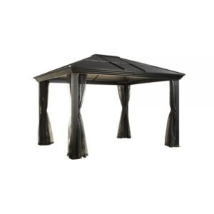 ShelterLogic Sojag CAMBRIDGE 500-9161267 Gazebo 10x12 Aluminum with Mesh (Gray)