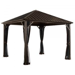 ShelterLogic Sojag Dakota 500-9165012 Gazebo 10x10 Hardtop Aluminum (Brown)