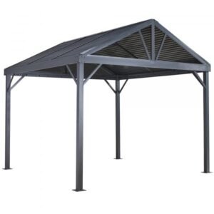 ShelterLogic Sojag 500-9162820 Sanibel I 8x8ft Hardtop Gazebo, Aluminum, Gray