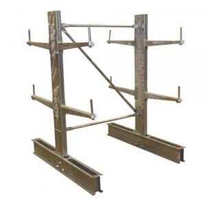 Vestil SDU-C-6-24-G-SET 81 in. High Galvanized Cantilever Rack Starter Set (24 in. Arms)