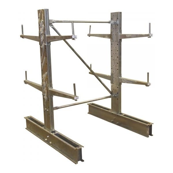 Vestil SDU-C-6-24-G-SET 81 in. High Galvanized Cantilever Rack Starter Set (24 in. Arms)