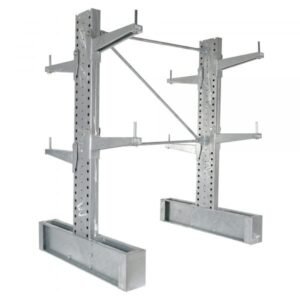 Vestil HDU-C-8-36-G-SET 8ft H Galvanized Heavy-Duty Cantilever Starter Kit (36in Arms)