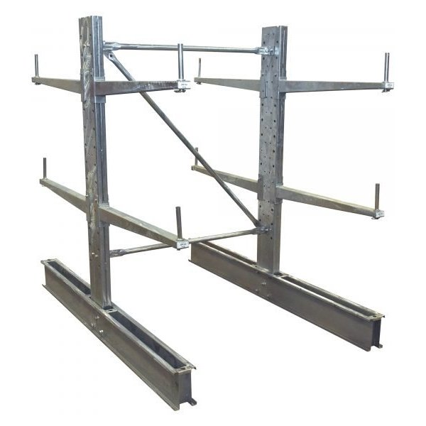 Vestil SDU-C-6-36-G-SET 81 in. High Galvanized Cantilever Rack Starter Set (36 in. Arms)