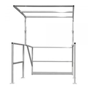 Vestil MEZZ-200-A 56 In. Mezzanine Safety Gate - Yellow Aluminum, 68.5in Max W