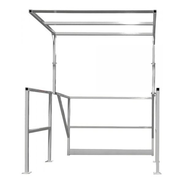Vestil MEZZ-200-A 56 In. Mezzanine Safety Gate - Yellow Aluminum, 68.5in Max W