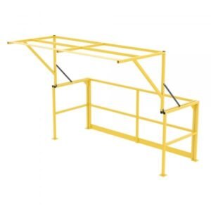 Vestil MEZZ-200-DW Mezzanine Safety Double Wide Gate - Yellow Steel, 108.5in Max W