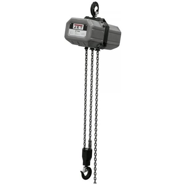 JET 2SS-1C-30 4000lb Electric Chain Hoist, 30ft Lift, 1PH