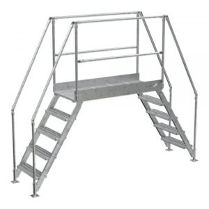 Vestil COL-AL-5-46-44 5-Step Aluminum Crossover Ladder (500 lbs, 50" Clearance)