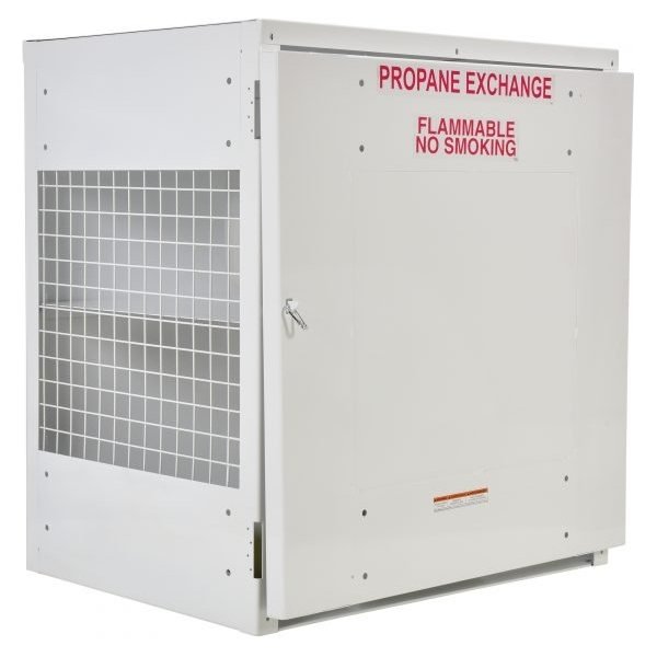 Vestil CYL-EX-12-S 12-Cylinder Cabinet w/ Solid Door (Exterior Use, White)