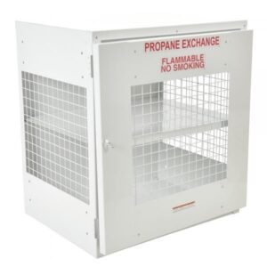 Vestil CYL-EX-12-E 12-Cylinder Cabinet w/ Mesh Door (Exterior Use, White)