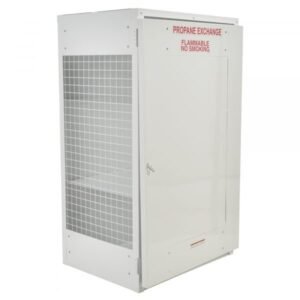 Vestil CYL-EX-18-S 18-Cylinder Cabinet w/ Solid Door (Exterior Use, White)