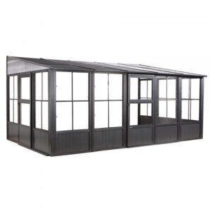 ShelterLogic Sojag Charleston 440-9163032 Wall Solarium 10x16ft Aluminum Rectangle (Gray)